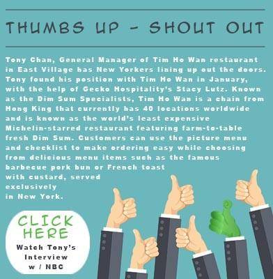 Tony Chan Tim Ho Wan Job gecko hospitality